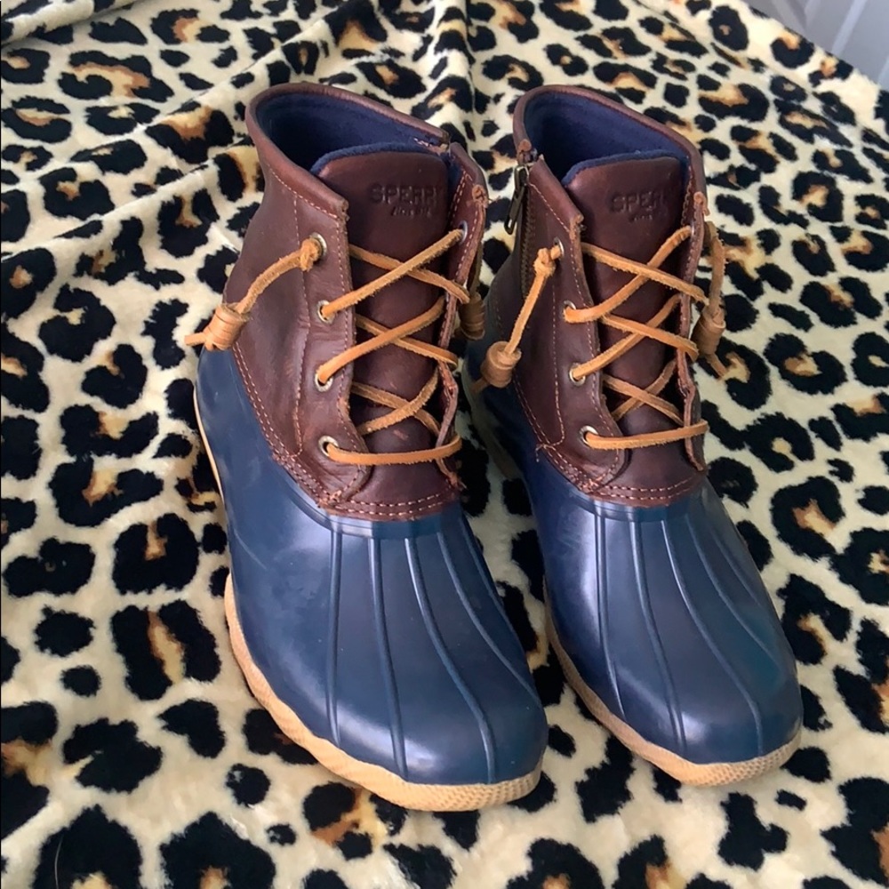Sperry Duck Boots Nagy Blue Size 7
